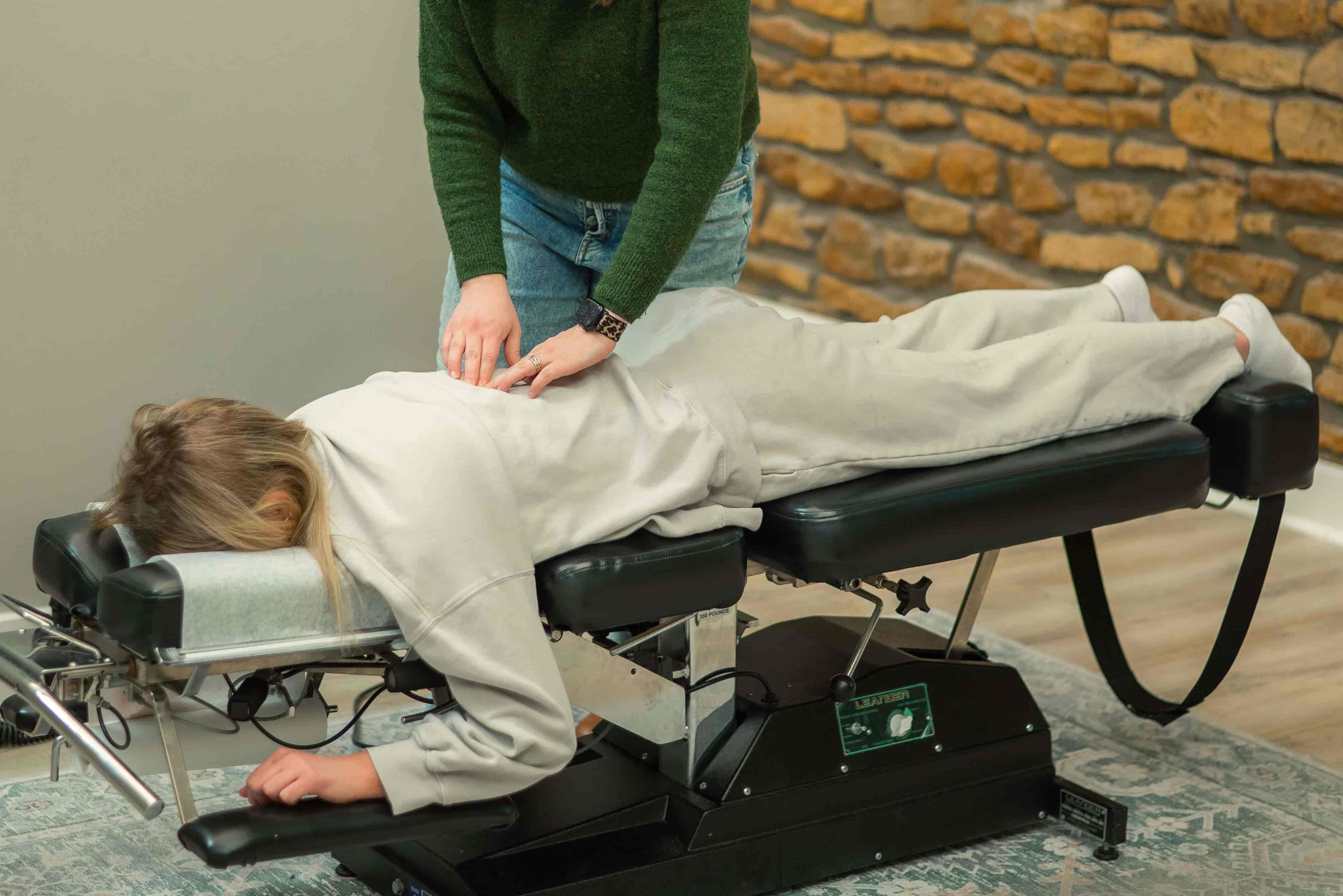 Professional chiropractic adjustment technique - expert care at Thrive Chiropractic in Topeka